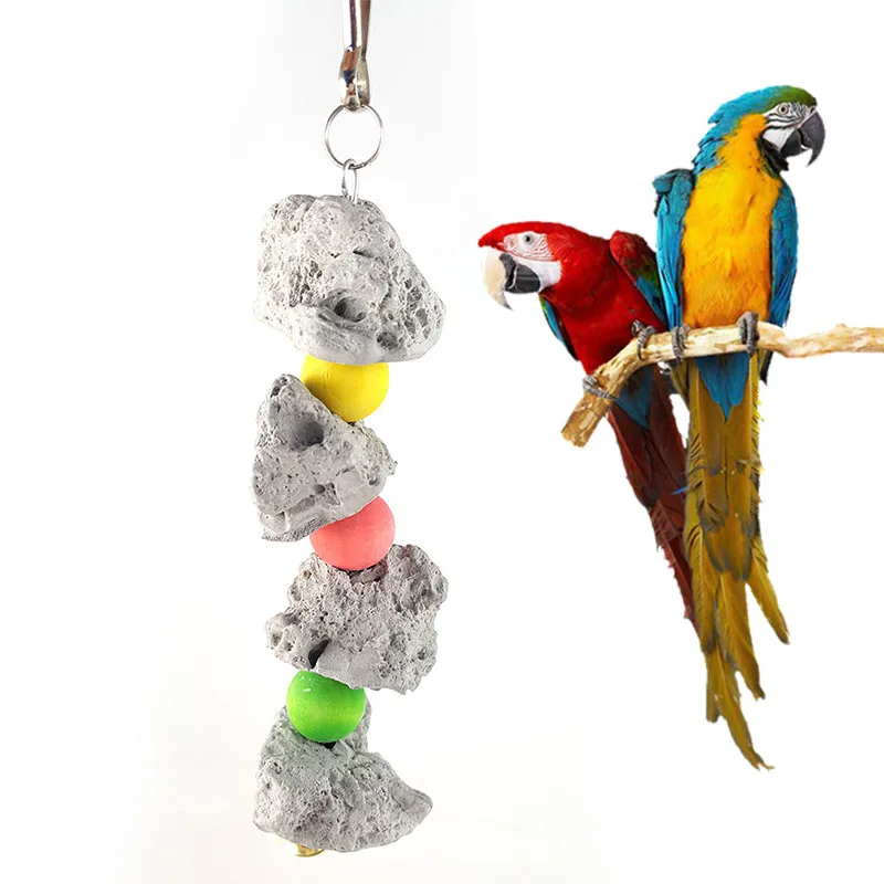 Buy Hanging Birds Parrots Chew Toys Stone Vogel Speelgoed Pet Birds Playing