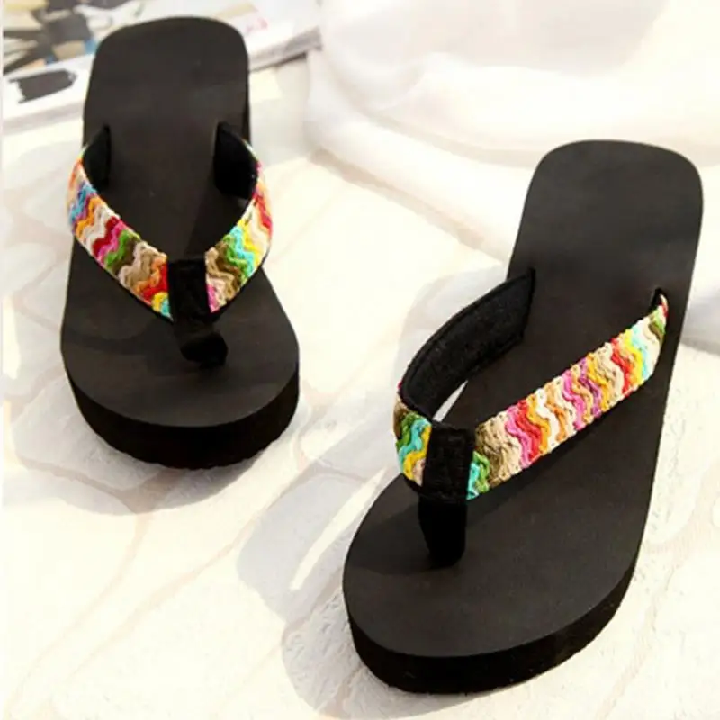 

Woman Slippers Platform Shoes Summer Beach Flip Flops Comfortable Slippers Lady Flat Wedge Sandals Trendy Gifts