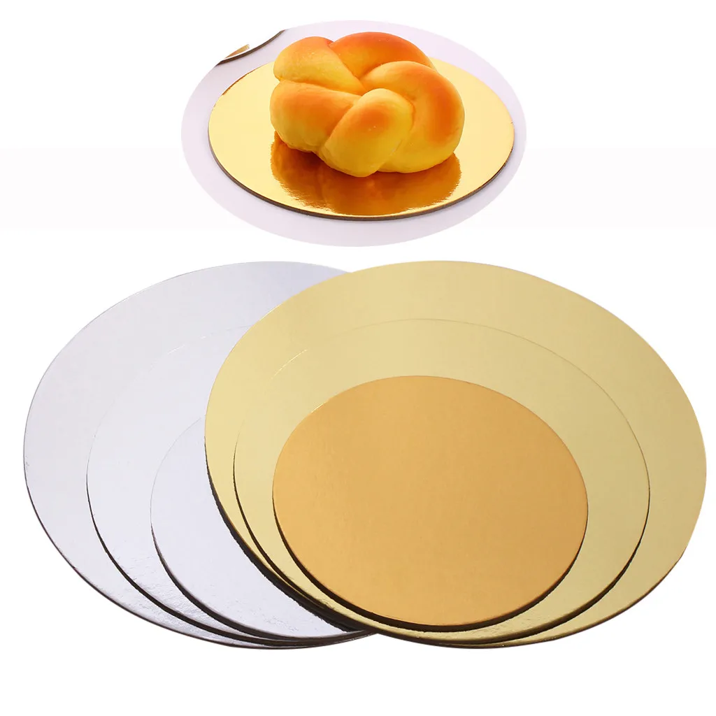 

18PCS New Cardboard Pallet birthday Party Festival Party Cake Tray Barbecue Prevent round plates from absorbing grease moisture