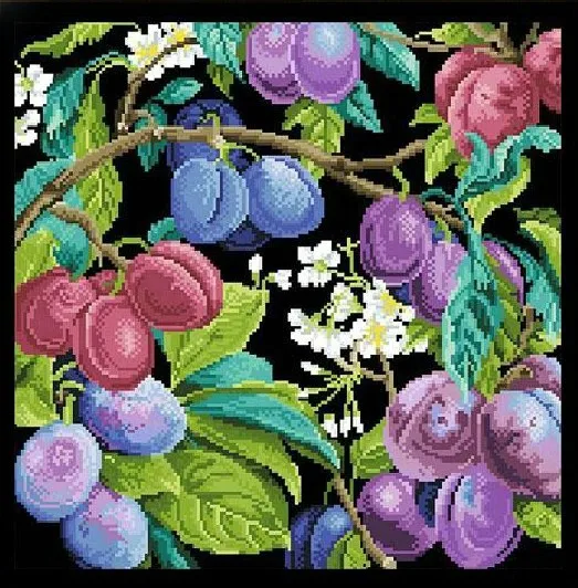 

Embroidery Package Cross Stitch Kits Unopen Luxurious 1 Piece Plum Free shipping Luxurious