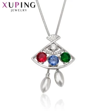 Xuping модное очаровательное стильное длинное ожерелье геометрической формы для женщин, Рождественская цепочка, ювелирные изделия, подарки S74-44126
