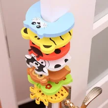 5 шт./лот, для детей, для детей, с мультяшными животными, заглушки, стоп-край, защита углов, дверной фиксатор, фиксатор, фиксатор для детей, защита для пальцев TYM066