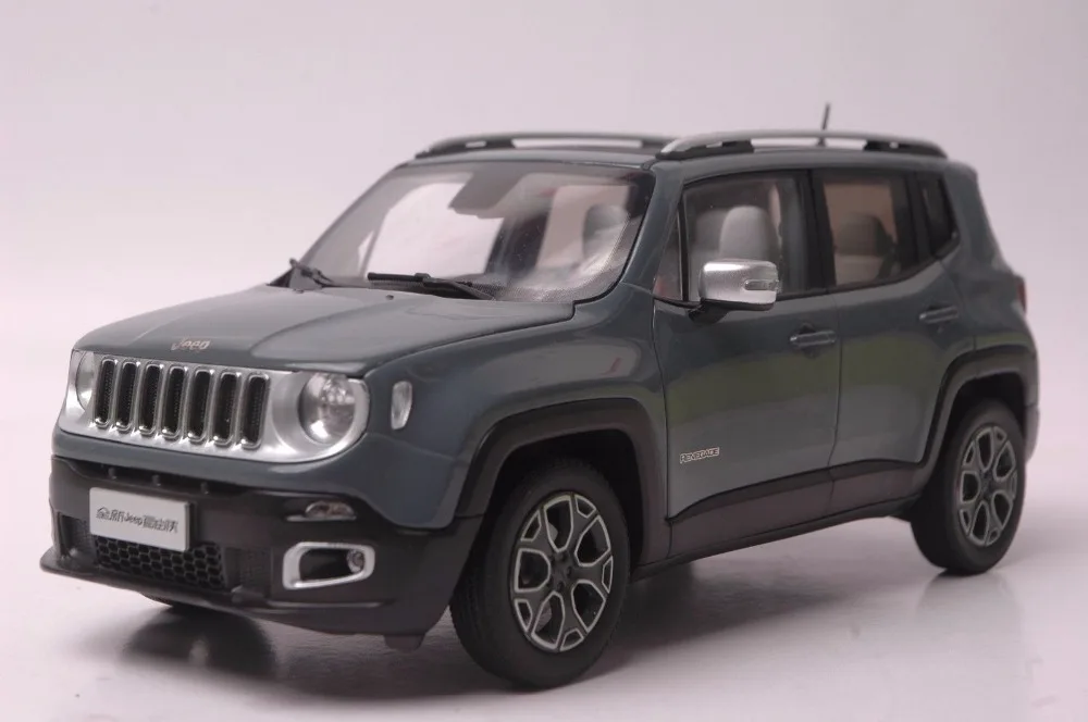 Модель литая 1:18 для джипа ренегада 2016 серый внедорожник игрушечный автомобиль из