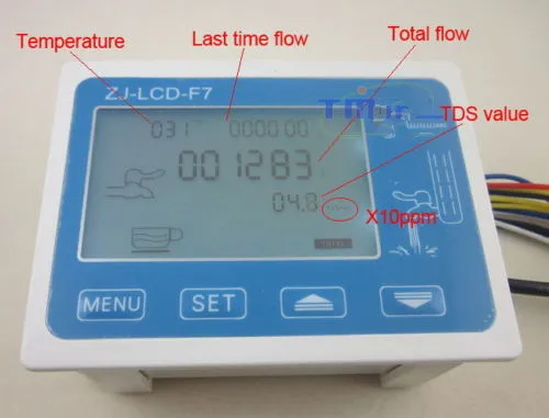 ZJ-lcd-F7 расходомер цифровой фильтр дисплея контроллер ЖК-дисплей для RO фильтр для воды машины