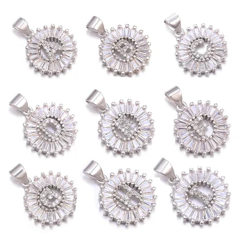 

Juya 26 Alphabet Letters Cubic Zirconia A-Z Initial Charms For Women Handmade Name Jewelry Making Supplies