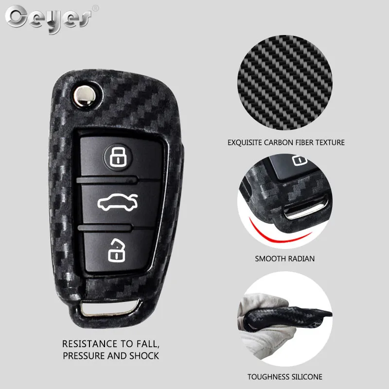 Carbon fiber key cover for AUDI (11)