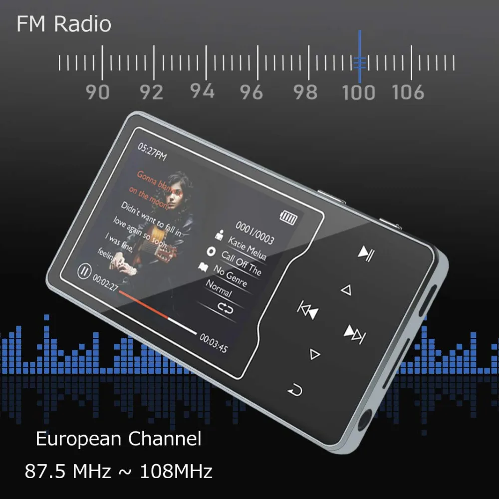 16 Гб Bluetooth 4 2 MP4 плеер встроенный динамик без потерь HiFi музыкальный сенсорная