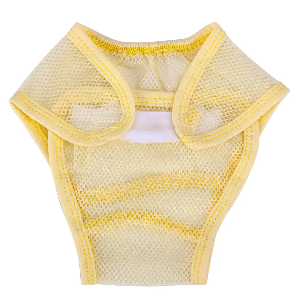 Детские летние подгузники, сетчатые дышащие штаны три цвета моющийся многоразовый подгузник - Цвет: Цвет: желтый