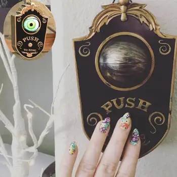

Halloween Party Doorbells DIY Decoration Props Horror Eye Lighting Skull Shape Door Bell Toy Haunted House Party Decor Doorbells