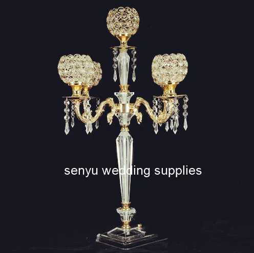 새로운 스타일 5 팔 높이 촛대 웨딩 candelabra 크리스탈 centerpieces senyu0253
