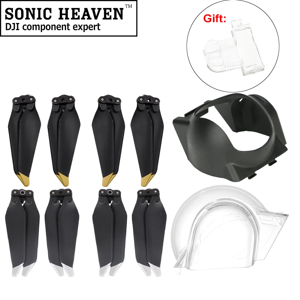 

4in1 DJI Mavic Pro Accessories w/ Gimbal Cover & Lens Hood Case & Camera Lock & 8331 Low Noise Propeller for DJI Mavic Pro Drone