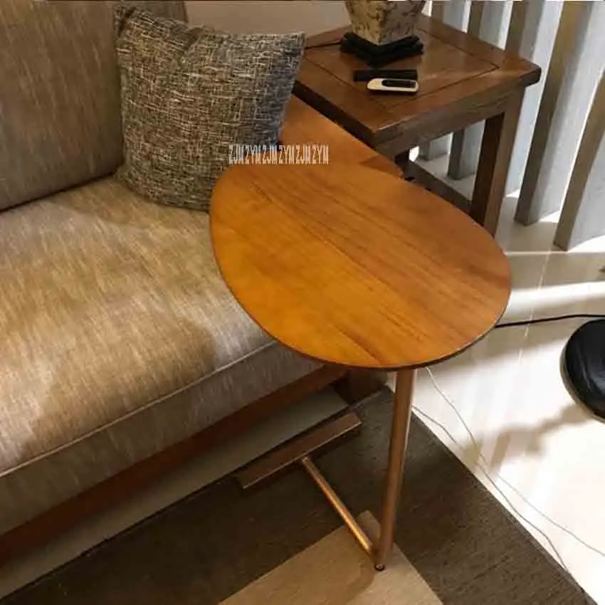 New KDR-777 Small Coffee Table Modern Simplicity Bedside Table Nordic Style Iron Solid Wood Side Table Mini Creative Tea Table