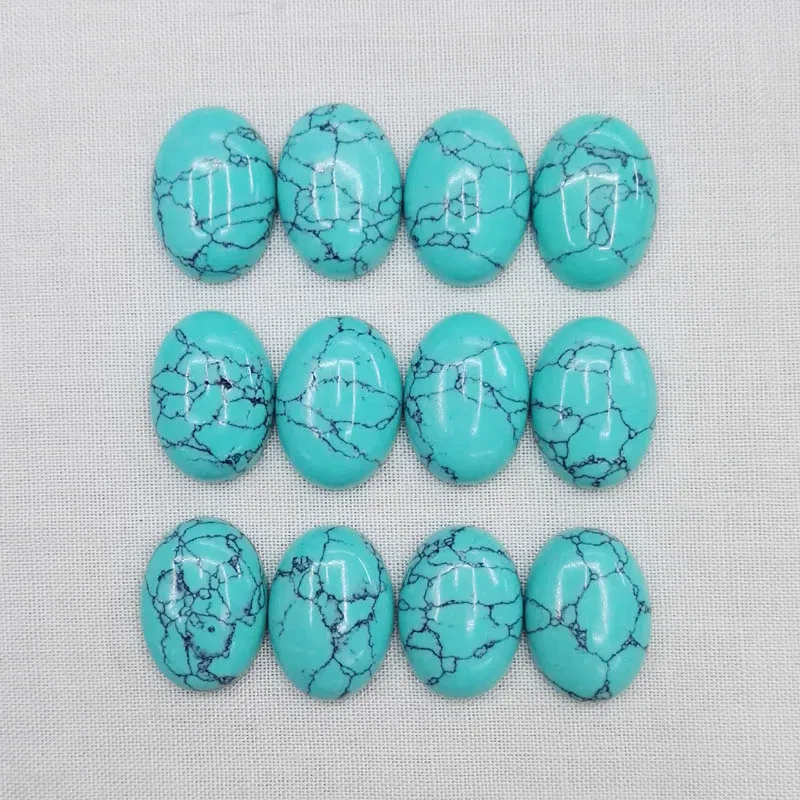 

Wholesale Turquoises Stone Beads 13x18MM fashion jewelry making Fashion accessories cab Cabochon 50Pcs/lot Free shipping No hole