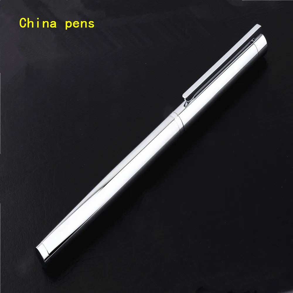 Роскошное Качество Jinhao чистый Платиновый цвет Бизнес Офис тонкий перьевая ручка дать лучший подарок