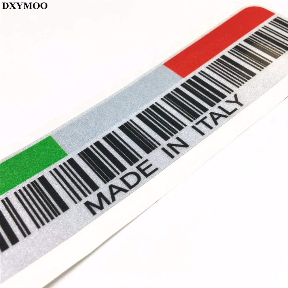 15x35 Cm DIBUAT DI ITALIA Barcode Stiker Mobil Lucu Helm Sepeda