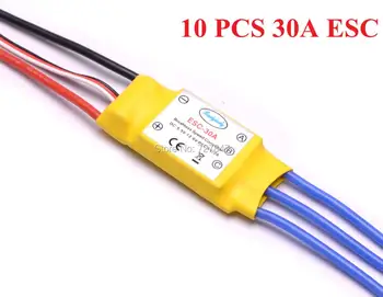 

10PCS 30A Brushless 450 helicopter multicopter Motor Speed Controller RC ESC