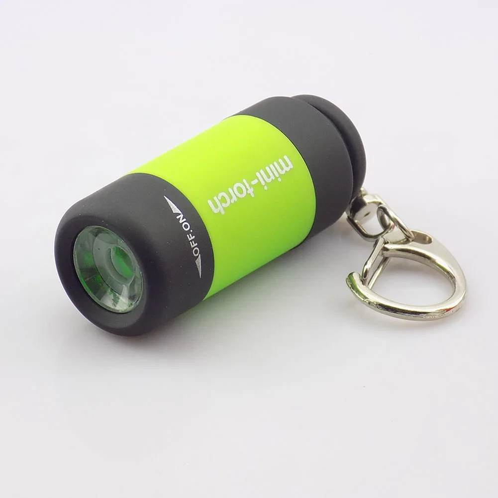 10pcs Rechargeable mini led Flashlight USB Torch Penlight keychain Mini