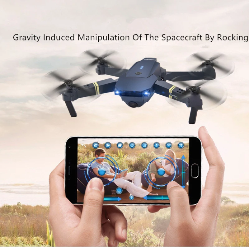 $51.63 Travel Camera Selfile RC Pocket Drone JY019 Mini Folding Drone WIFI FPV With 2MP Wide Angle Camera