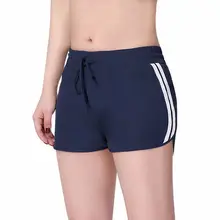 Женские спортивные шорты для фитнеса для йоги, тонкие полосатые шорты для бега
