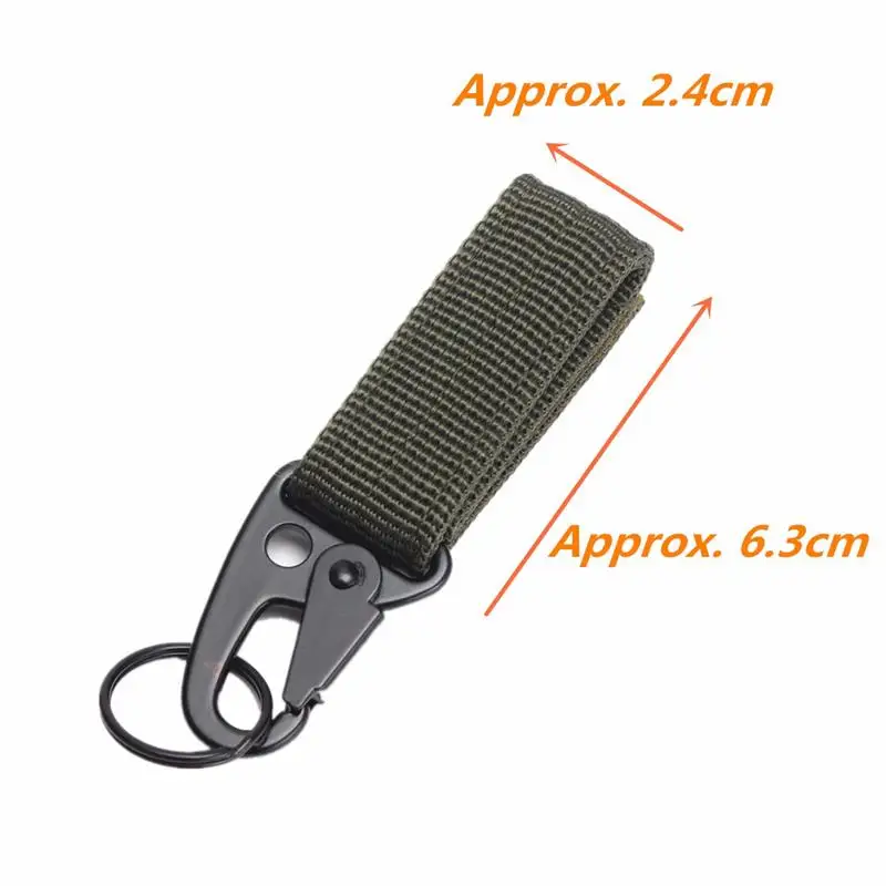 1PC  Carabiner High Strength Nylon Key Hook MOLLE Webbing Buckle Hanging System Belt Buckle Hanging Camping Hiking Accessories
