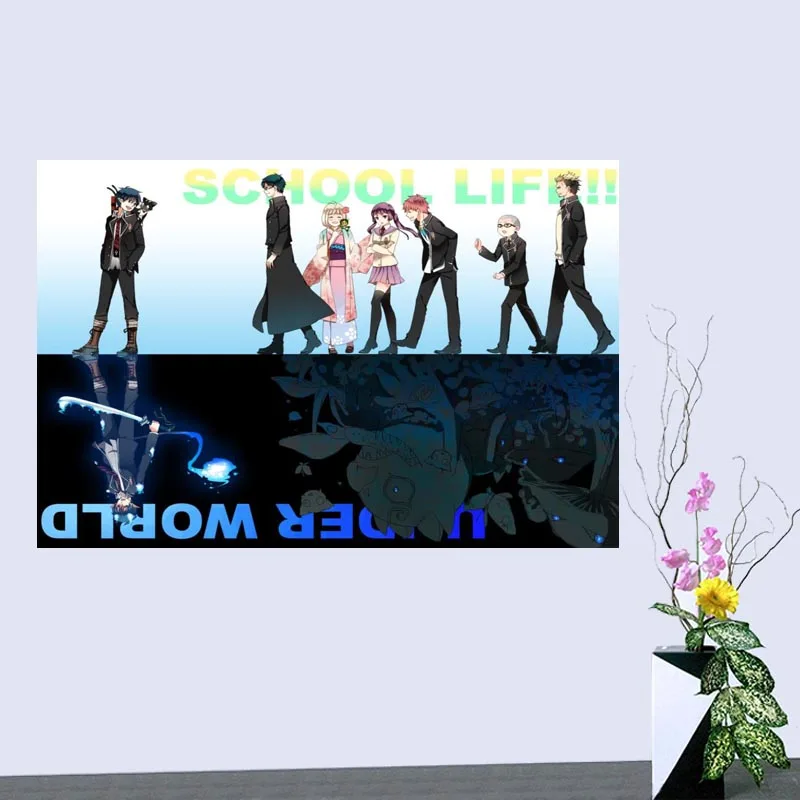 

Custom Blue Exorcist Cloth Silk Fabric poster Home Decoration Wall Art New arrival Cloth Silk Fabric wall poster print