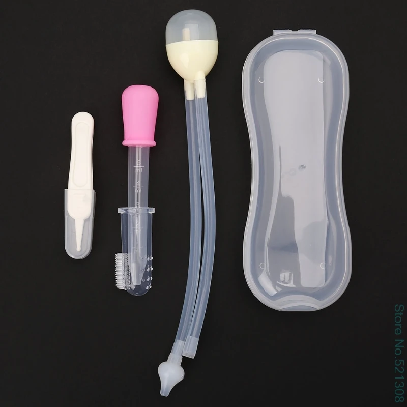 4Pcs born Kit Healthcare Nasal Aspirator Dropper Feeder Nursing Kit Drop Ship