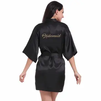 

Bride "Bridesmaid" Wedding Robe Rayon Lady Nightgown Leisure Kimono Bathrobe Gown Summer Sleepwear Night Dress S M L XL XXL