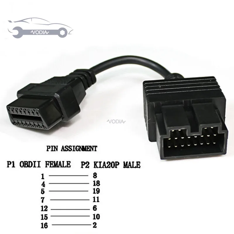 Диагностический адаптер OBD 20 pin на 2 16pin для KIA OBD2 диагностический кабель |