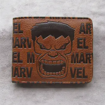 

New Design Men wallets Superhero Captain America/Hulk/Deadpool/Black Panther Cartoon Coin purses Short Wallet Handbags