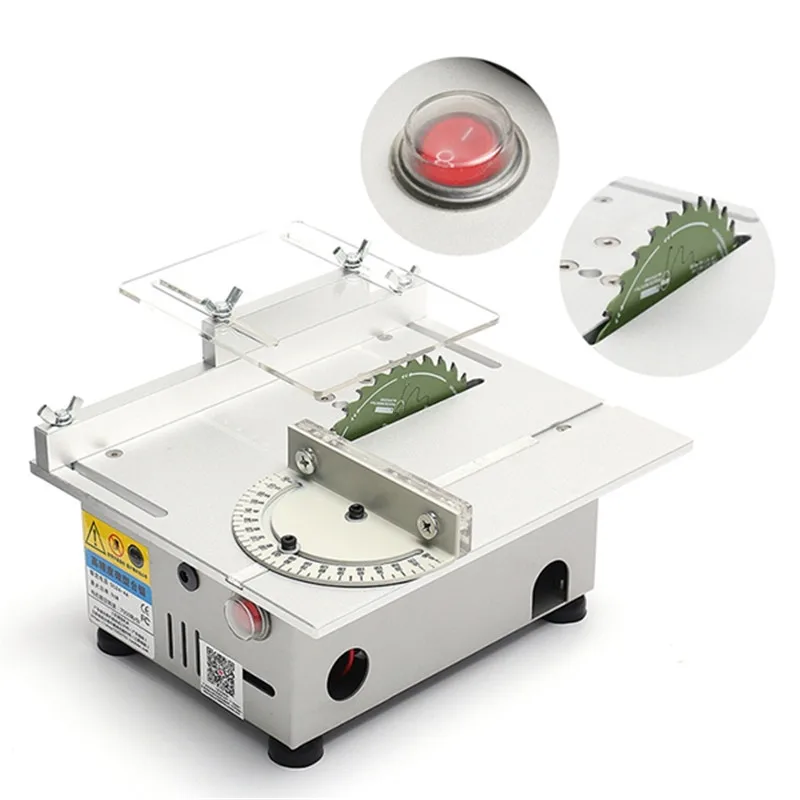 

Small Table Saw Blade DIY Woodworking Cutting Machine DC12-24V Cutting Electric Saw Tool with Power Adapter