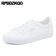 Гулять пешком кросовки дам зашнуровать удобный Круглый носок кроссовки белый плоские дизайнер Дешевая обувь фарфора повседневная женщин весна осень отправка капель красивая последние европейская Мода весенняя