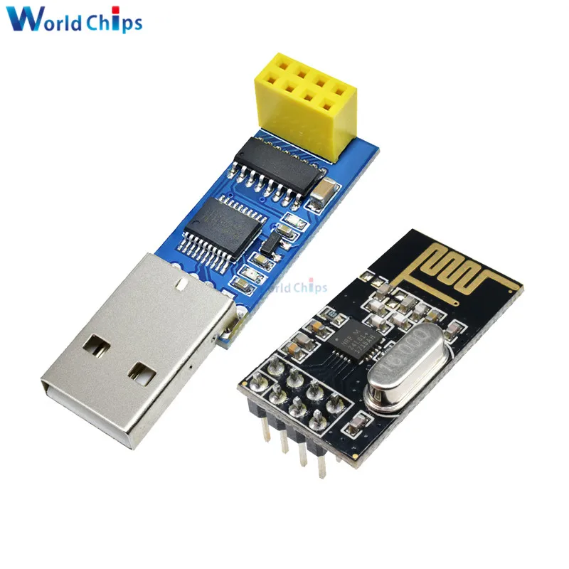 2.4G NRF24L01 Wireless Module CH340T USB to Serial Port Adapter Board 