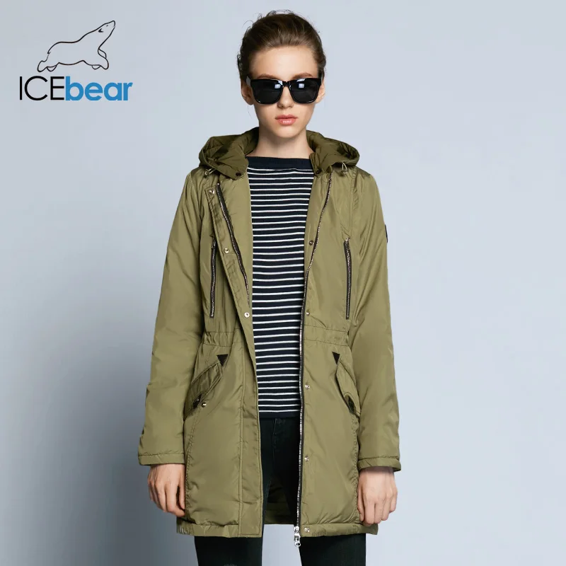 ICEbear 2018 New Brand Clothing Autumn Parka Women's Long Jacket With Warm Women's Winter Coat Fashion Female Jackets B16G262D