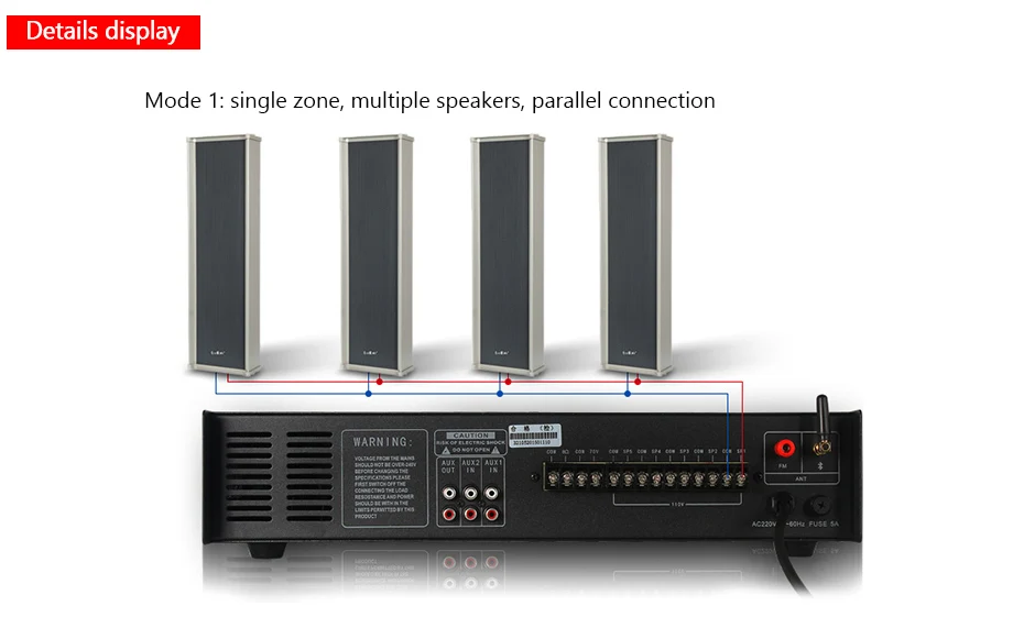 Oupushi DSD-5100 100 W Наружная акустическая система s Водонепроницаемая акустическая система и звуковая коробка для магазина фабрики и фермы