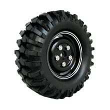 4 Unids 1.9 “1/10 RC Crawler Neumáticos 96mm y Ruedas Llantas de Aleación 12mm Hexagonal hub para axial tamiya hsp hpi redcat exceed off road rock