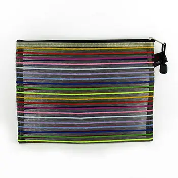 

Colorful A5 Paper Horizontal Striped Pattern File Folder Bags