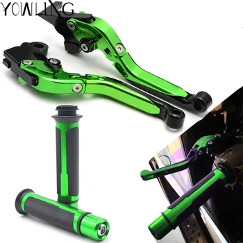 

For kawasaki ZX6R ZX636R ZX6RR 2000 2001 2002 2003 2004 CNC Extendable Brake Clutch Levers&Handlebar Hand Grips Grip Handbrake