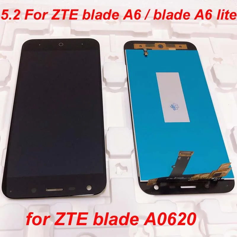 Рамка 5,2 для zte A6 blade A0620 A6 Lite ЖК-панель с сенсорным экраном стекло дисплей дигитайзер панель Стекло В СБОРЕ части черная рамка