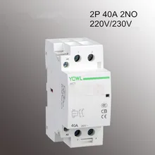 Американская классификация проводов 2р 40A 220 V/230 V 400V~ 50/60HZ Din rail; для дома; домашняя Толстая сборный AC Контактор WCT 2NO