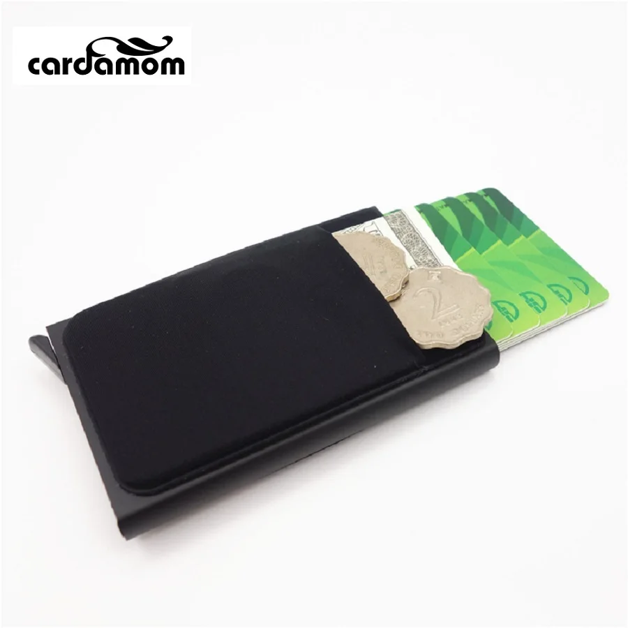 

Cardamom Card Holder RFID Security Business Credit Card Holder Pocket Wallet Women Men Bank Card Elastic Fabric Wallets 6 Colors
