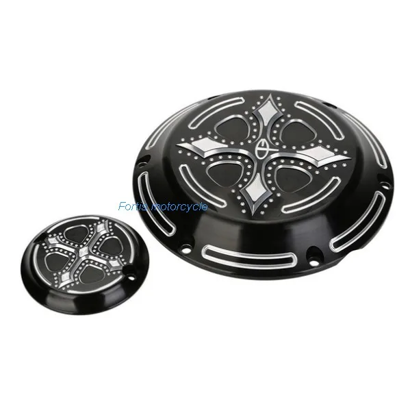 

Black CNC Derby Timing Timer Cover For 2004-2014 Harley Sportster XL883 XL1200