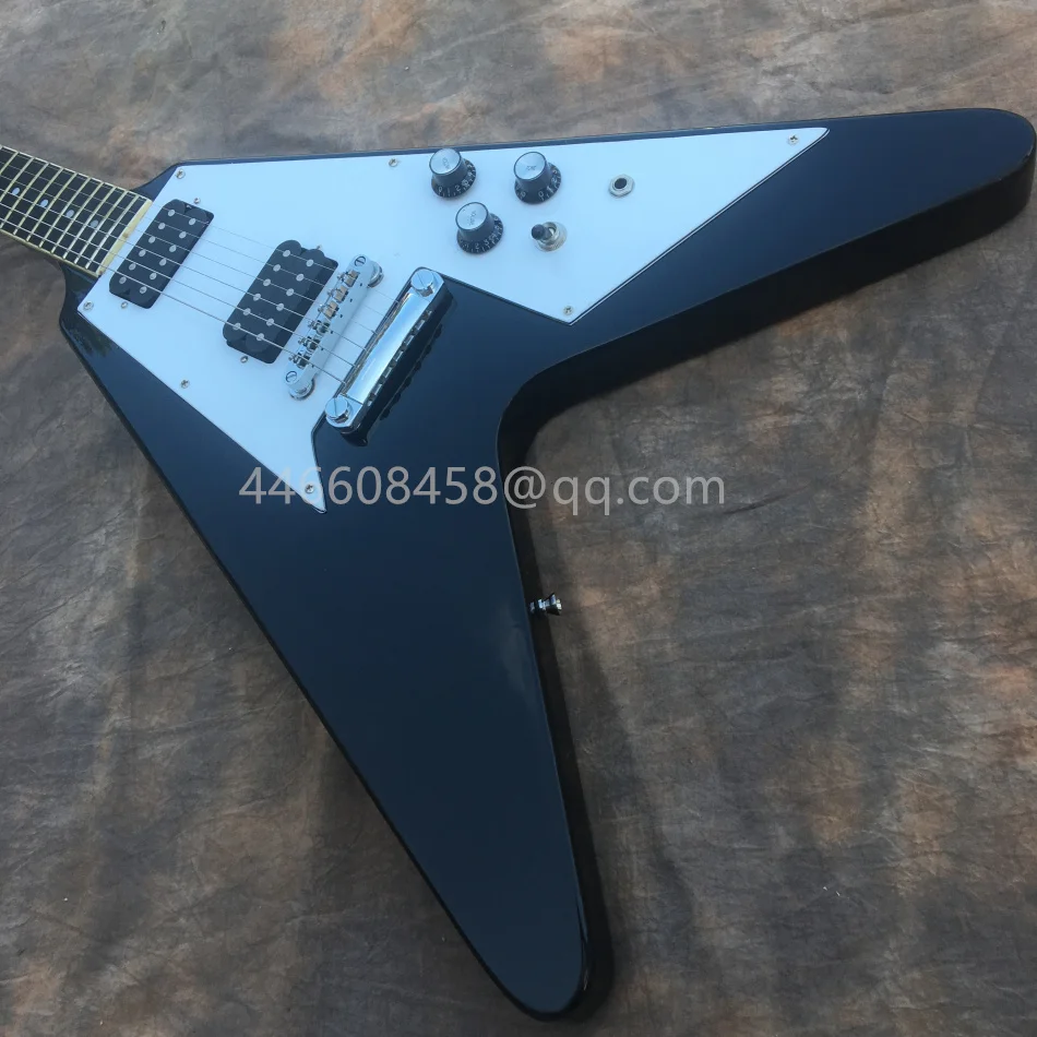 

Free shipping Factory custom good alternative new alien popular guitar fingering made 6 strings musical NO.1 black Color gift