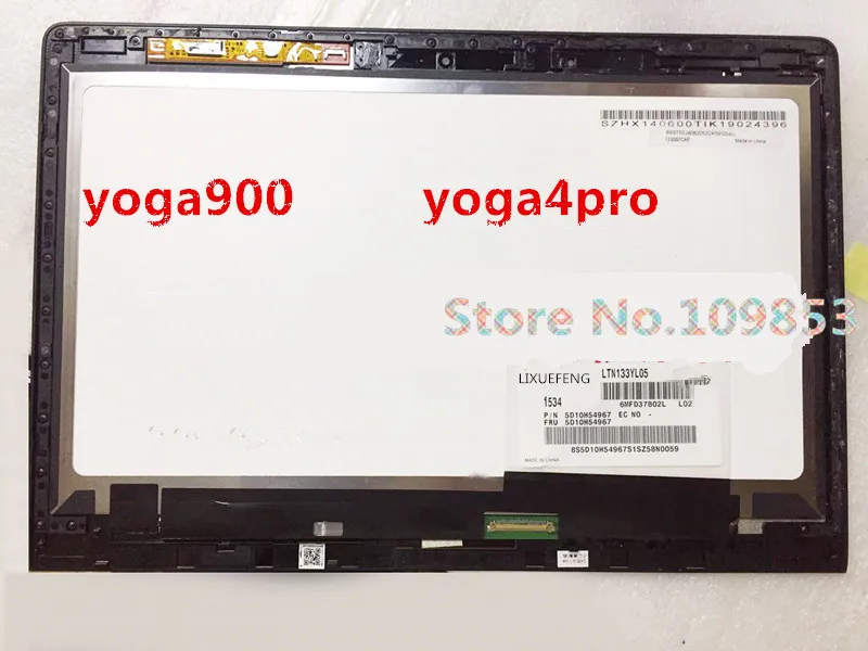 Best  For Lenovo YOGA 4 Pro (YOGA 900) LCD Display Touch Screen + frame bezel 3200*1800 LTN133YL05 
