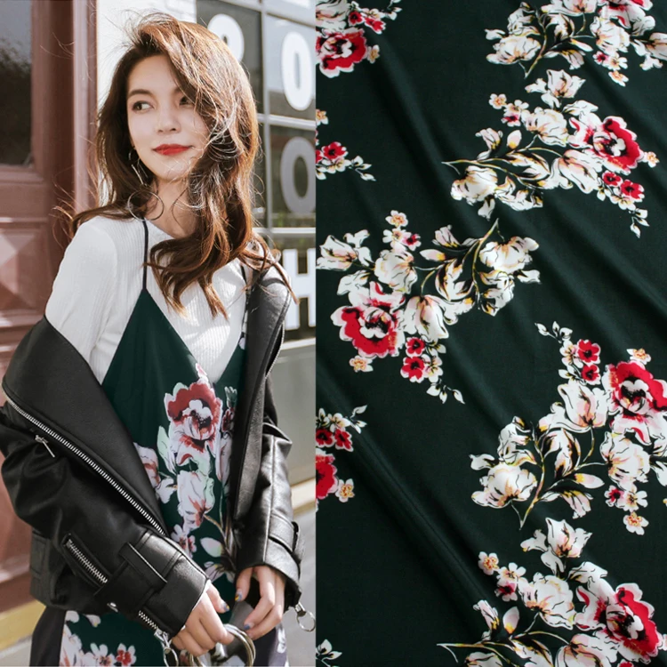 

Vintage printed fabric meter 150 cm non-perspective chiffon fabric material soft scarf dress fabric wholesale child fabrics
