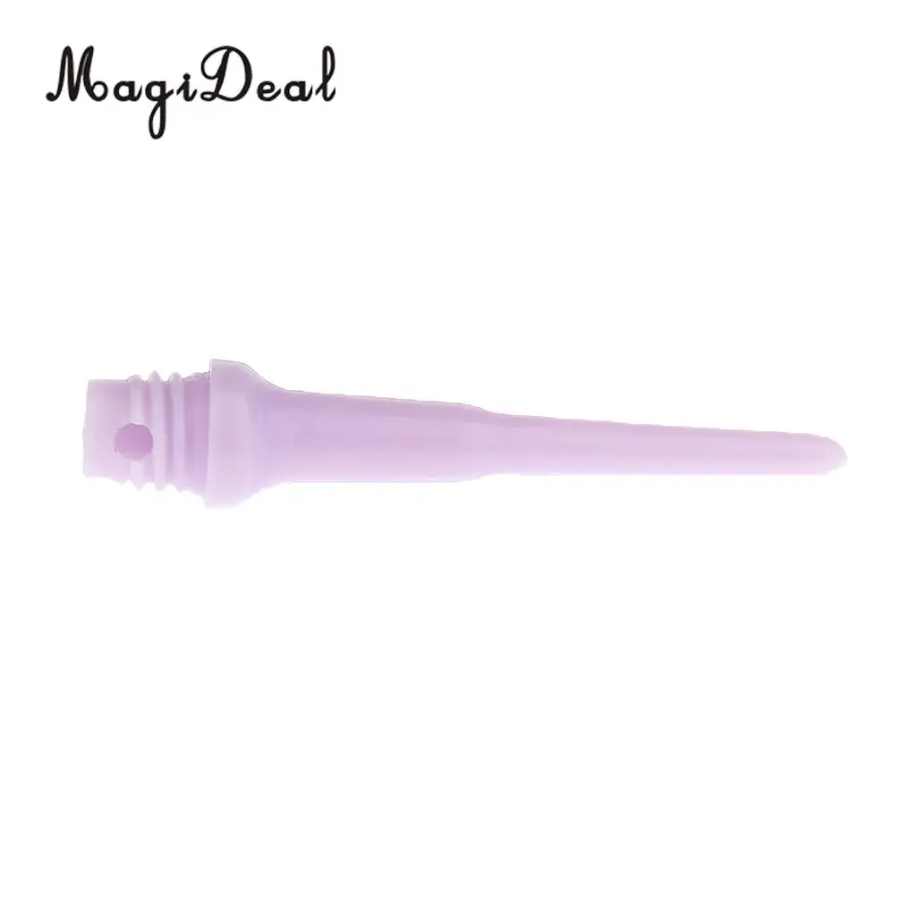 MagiDeal 100 Pieces Dart Soft Tips Points 2BA Standard Darts Needle Purple