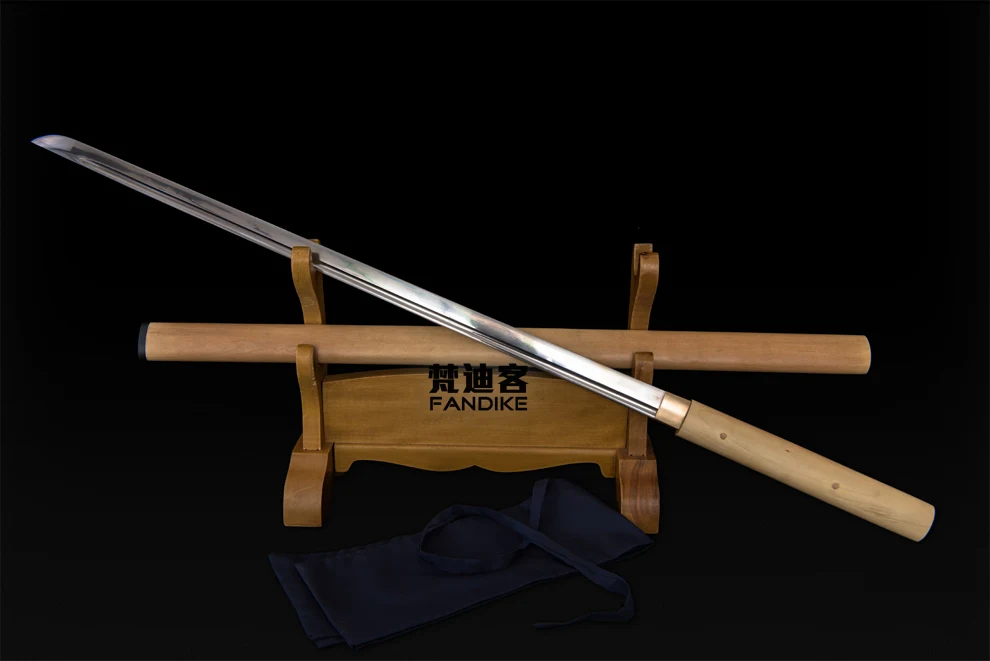 Высокое качество ручной работы длинный китайский меч династии Тан марганца сталь контрактный стиль острый срез бамбук ниндзя