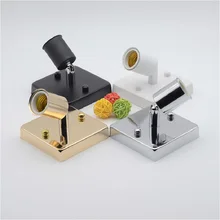 2 шт./лот 100x100 мм квадратная коробка хром/золото/черный/белый/розовое золото E27 патрон универсальная Потолочная пластина с декоративной гайкой