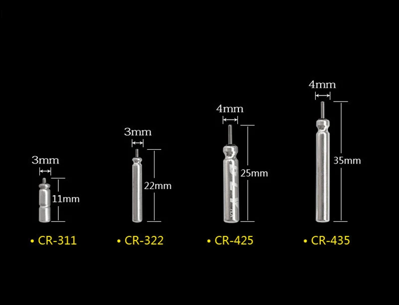 100 шт./лот CR425 CR435 CR311 CR322 поплавок на батарейках светящиеся поплавок аксессуары штырьковые батареи ночные рыболовные снасти B196