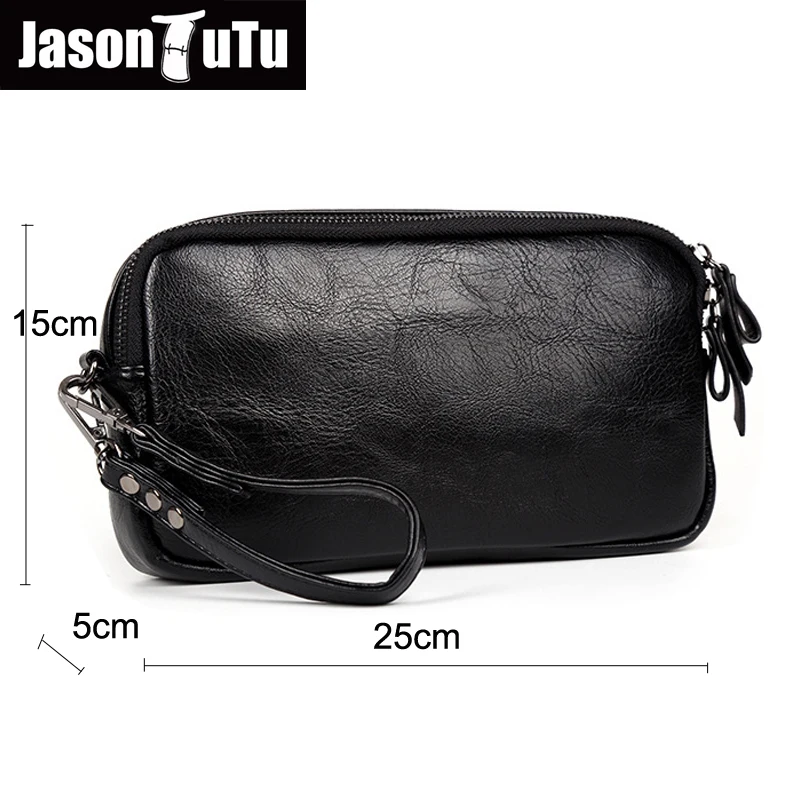 JASON TUTU 2019 New Listing Casual Men leather bag Clutch wallets purse Unisex Women handbag phone bag Bolsas free shipping B532 JASON TUTU 2019 New Listing Casual Men leather bag Clutch wallets purse Unisex Women handbag phone bag Bolsas free shipping B532