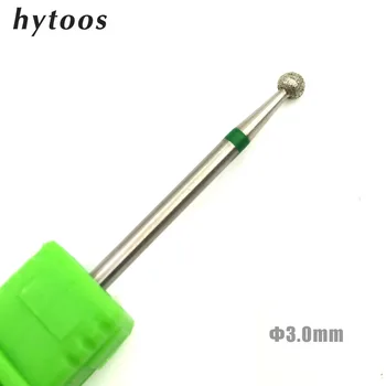 

HYTOOS 3mm Spherical Diamond Nail Drill Bit Rotary Burr Cuticle Clean Bits Manicure Cutters Nail Drill Accessories-D030D